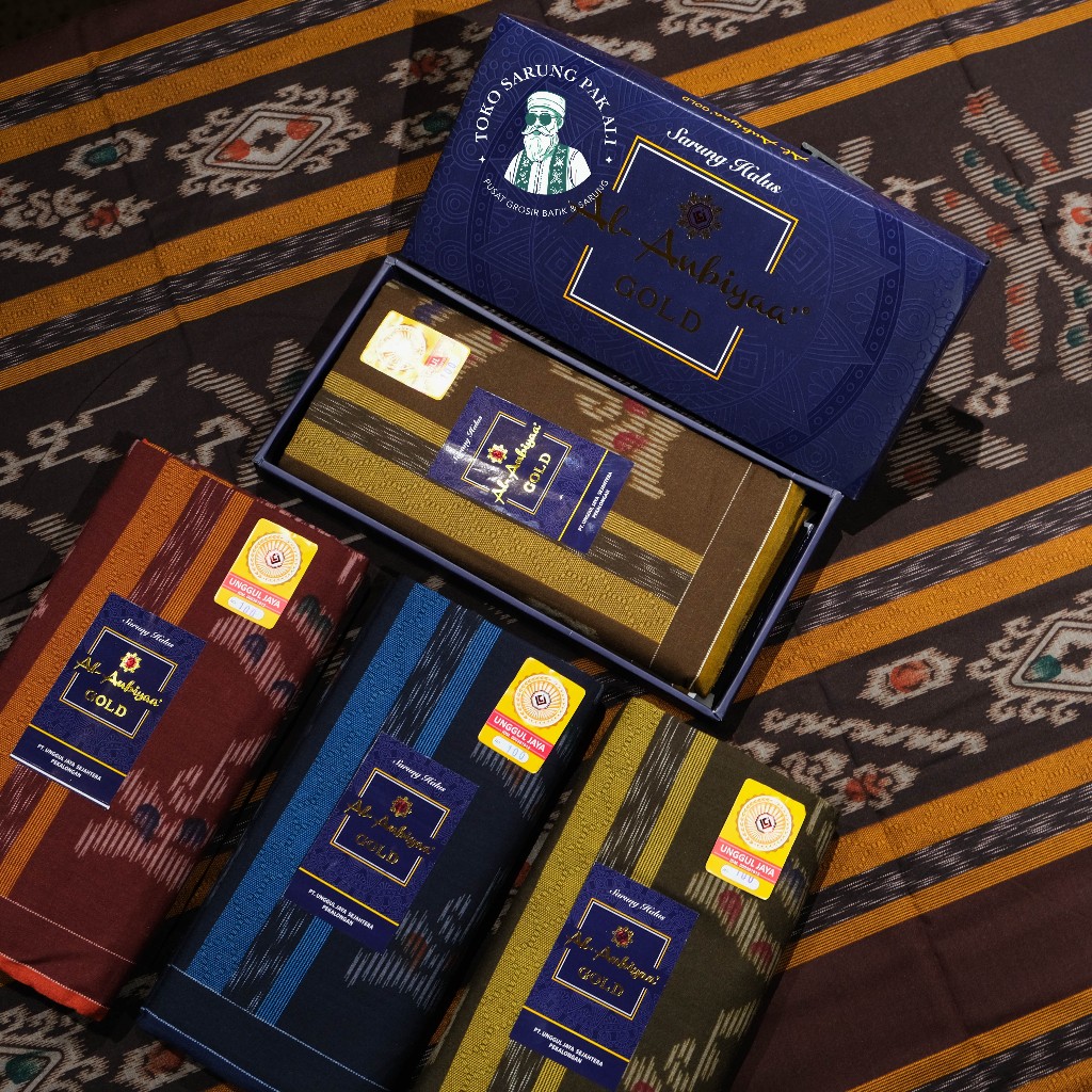 Sarung Pak Ali - Sarung Al - Anbiyaa Gold/Sarung Pria/Sarung Al - Anbiyaa