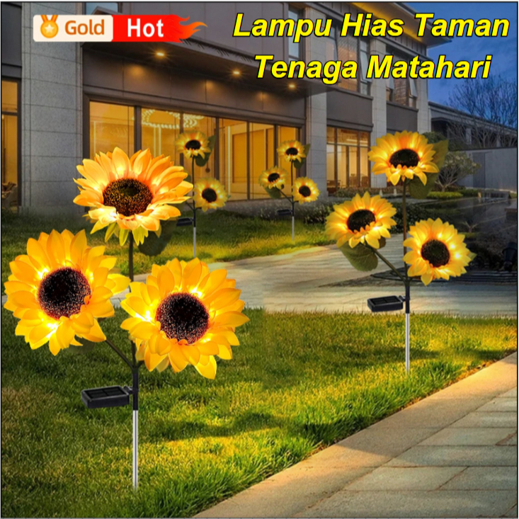 Lampu Hias Taman LED Bunga Matahari Tenaga Surya Outdoor Lampu Taman Tenaga Matahari Waterproof
