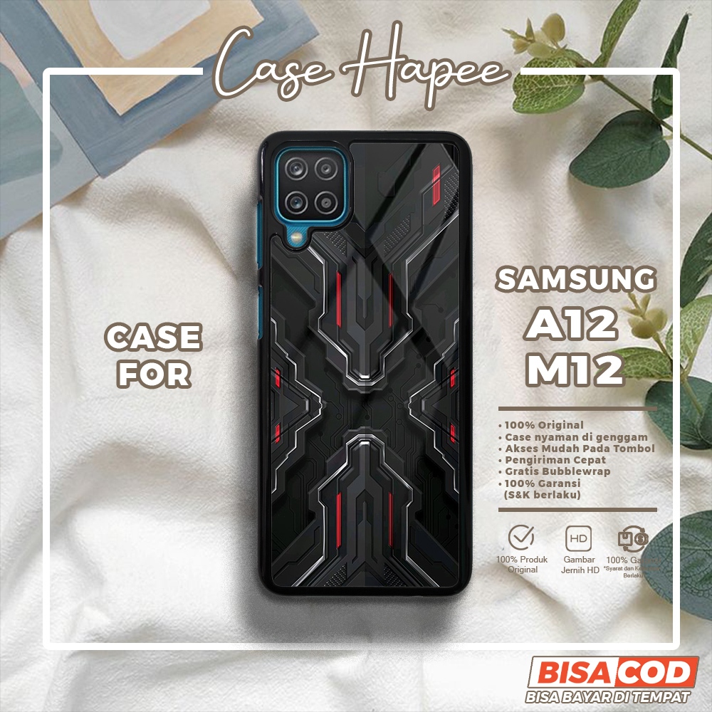 Case Samsung A12 M12 Casing Samsung A12 M12 [GLXY] Casehapee Case Glossy Case Aesthetic Custom Case 