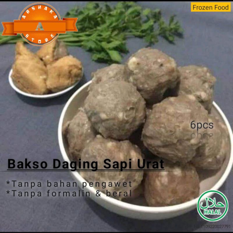

Bakso Daging Sapi Urat Isi 6pcs / Bakso Frozen