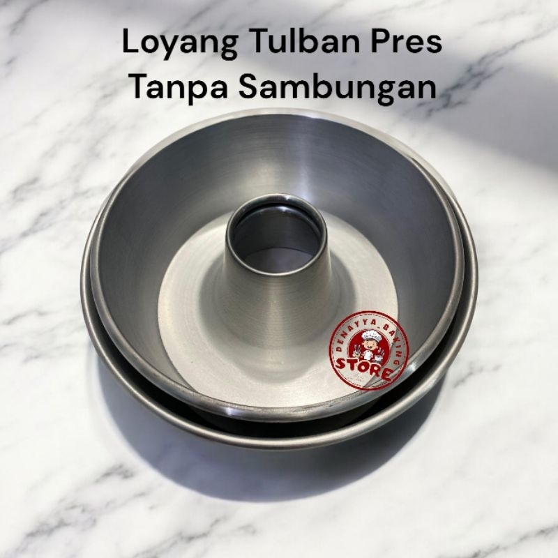Loyang tulban press tanpa sambungan 16 18 20 22 24 26 28 cm Tinggi 8 CM