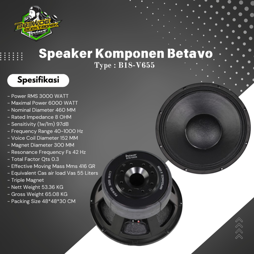 Speaker Component BETAVO B18-V655