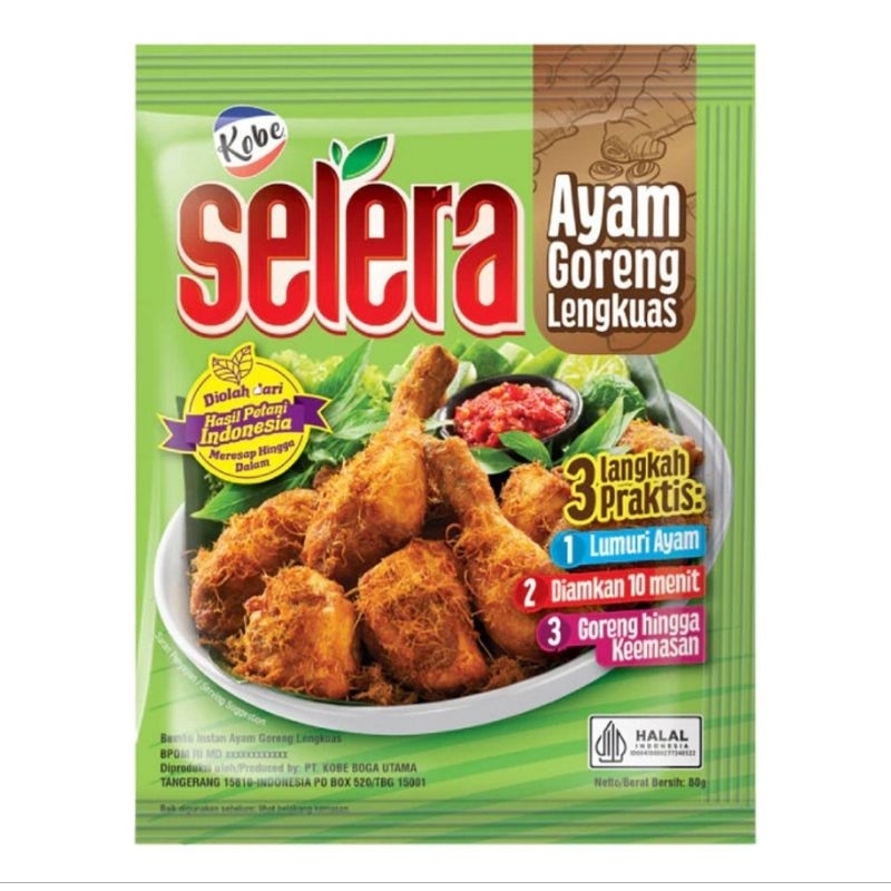 

Kobe Selera Bumbu Instan Ayam Goreng Lengkuas 80 g