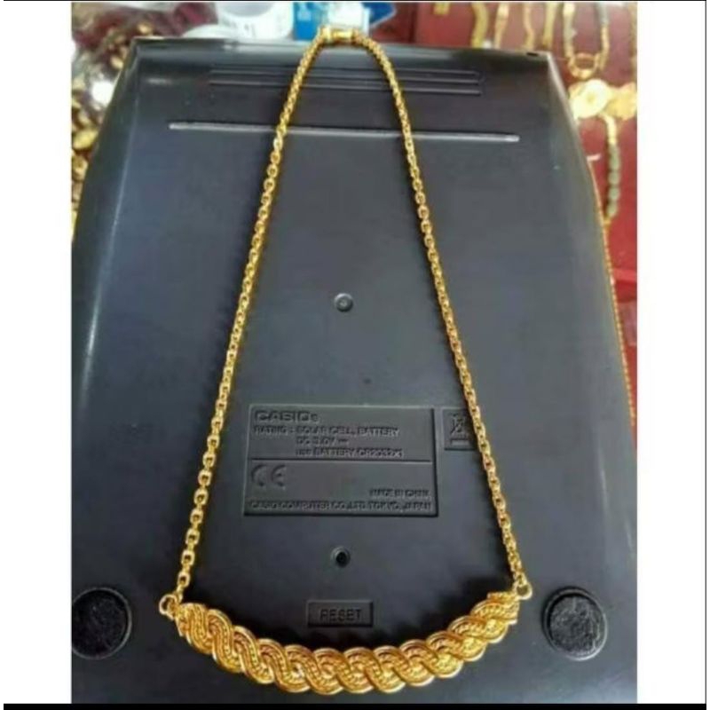 kalung tikar emas asli 24 kadar 99,99%