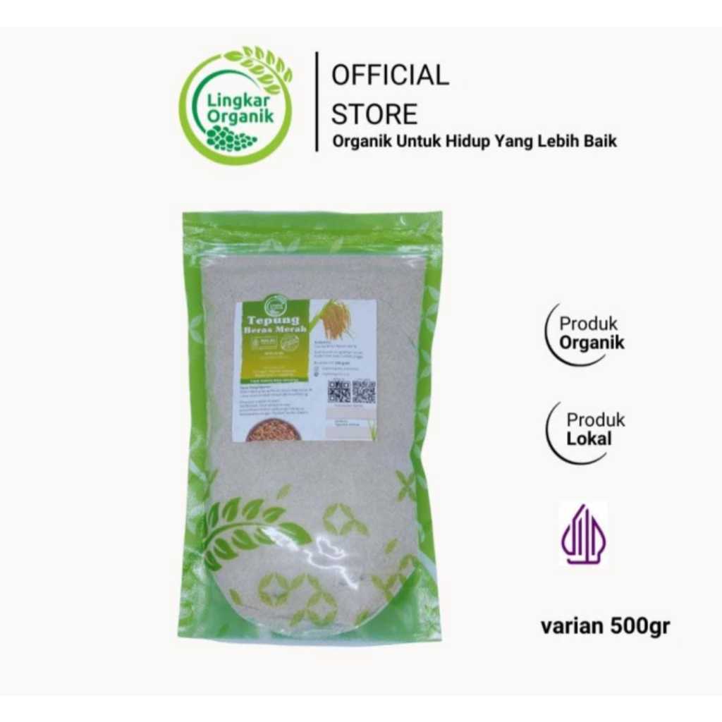 

Lingkar Organik - Tepung Beras Merah 500gr