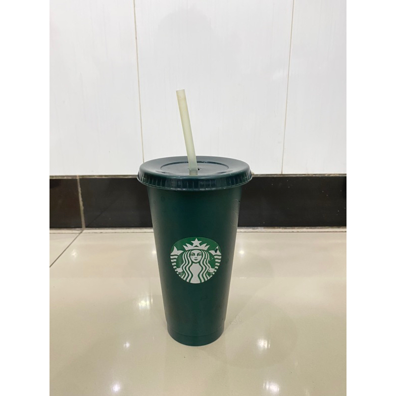Starbucks Cold Cup 24oz Plastic Second Like new 1000% ORIGINAL