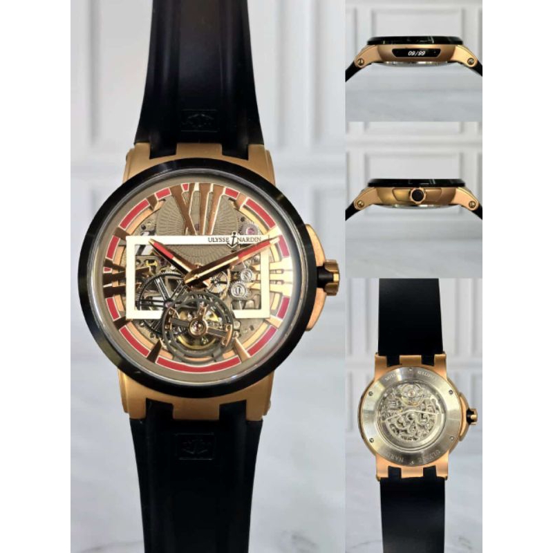 JTM WATCH Jam Tangan Pria Ulysse Nardin Executive Tourbilon Autometic Movement Japan