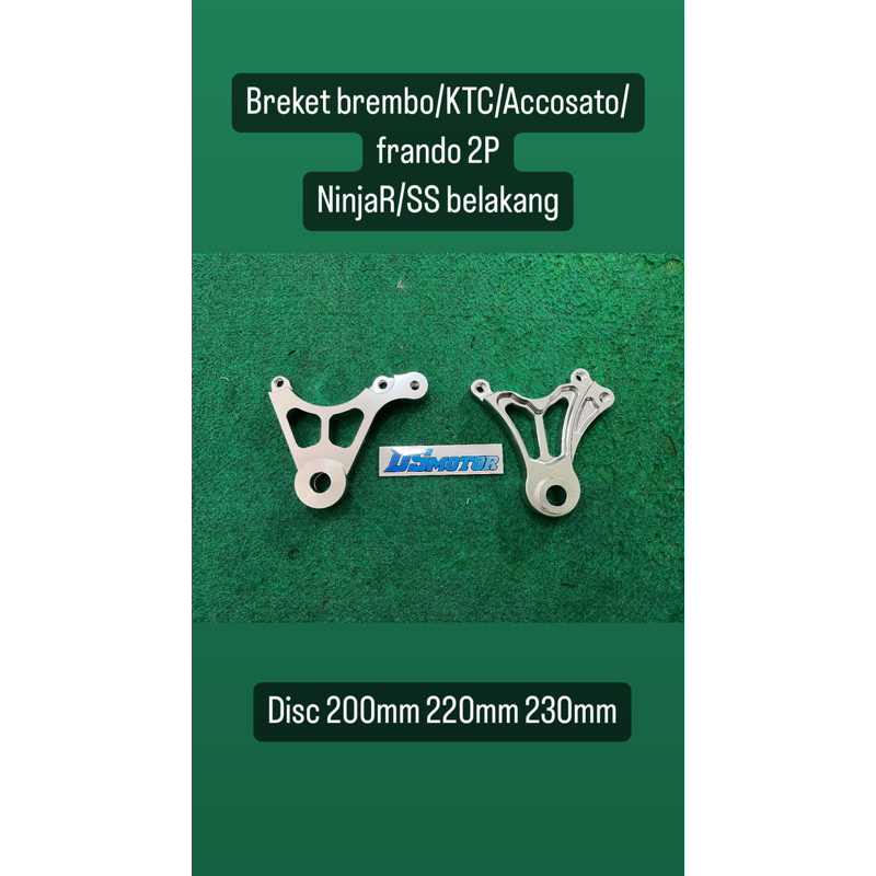 breket braket dudukan kaliper belakang brembo ktc 2P NINJAR NINJASS NINJA R SS 2T 2tak 150 belakang 
