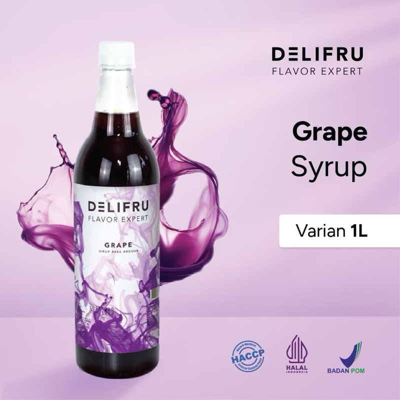 

Delifru Grape Anggur Syrup / Sirup Minuman Kafe 1 liter