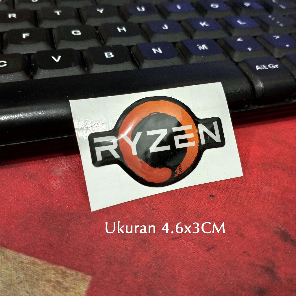 

Sticker Timbul Resin RYZEN Stiker Logo Lycal 3D Kecil Satuan