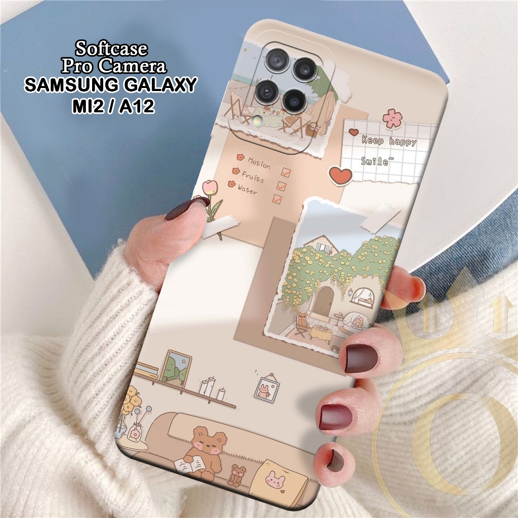 Softcase Samsung Galaxy A12 / Samsung M12 - ORORA - Casing Hp Samsung A12 - Motif case Aesthetic - P