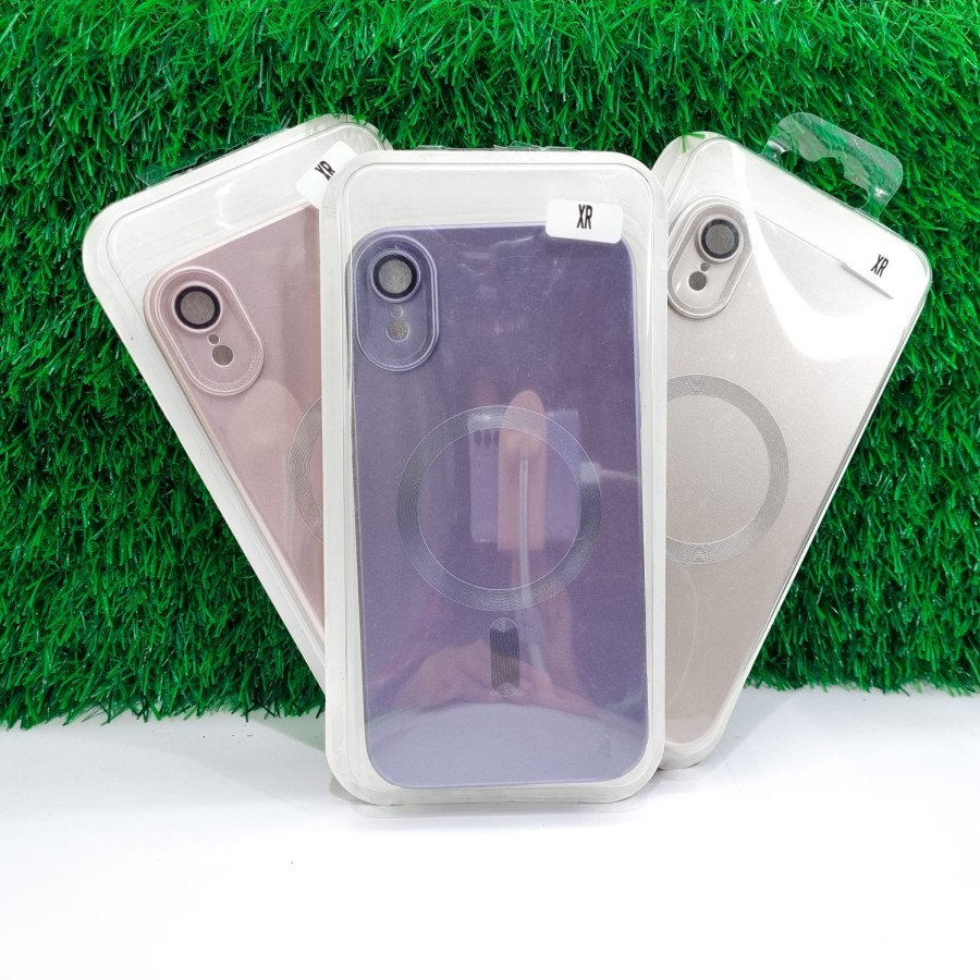 Silicone Case Magsafe Warna Protect Camera iPhone XR - Pink