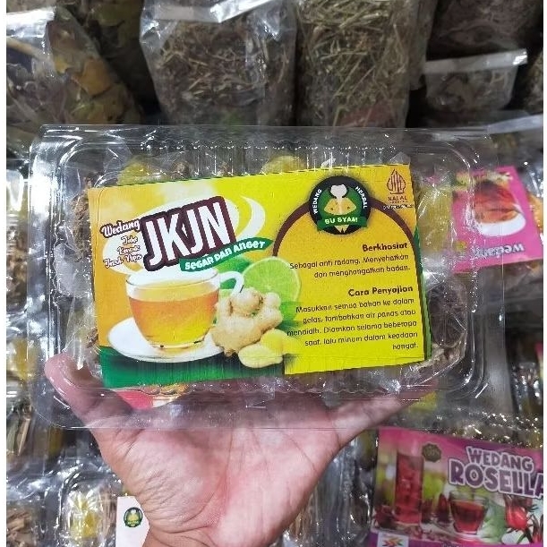 

Wedang JKJN - wedang jahe kencur jeruk nipis - isi 10 - minuman kesehatan alami - herbal tradisional - original Jogja