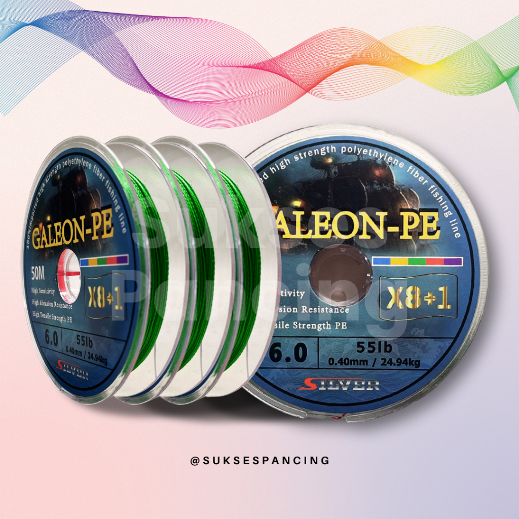 Senar Pancing PE Warna X8+1 Panjang 50M