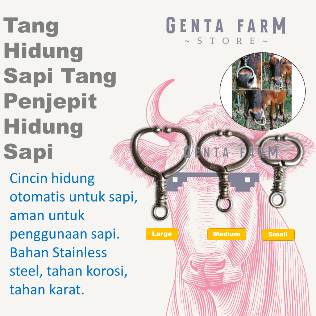 Tang Hidung Sapi Tang Penjepit Hidung Sapi Stainless Steel