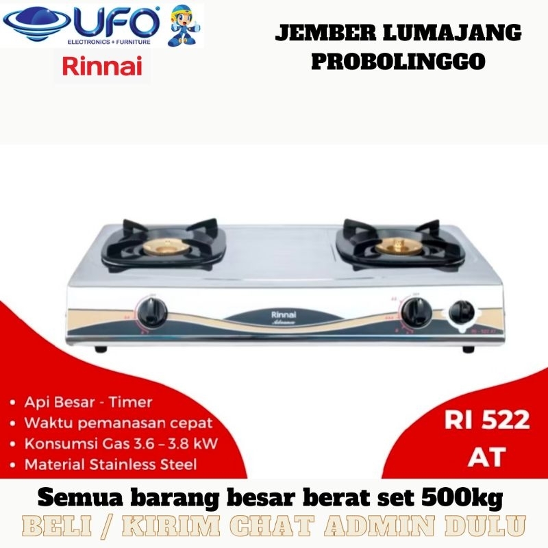 RINNAI RI522AT KOMPOR GAS 2 TUNGKU