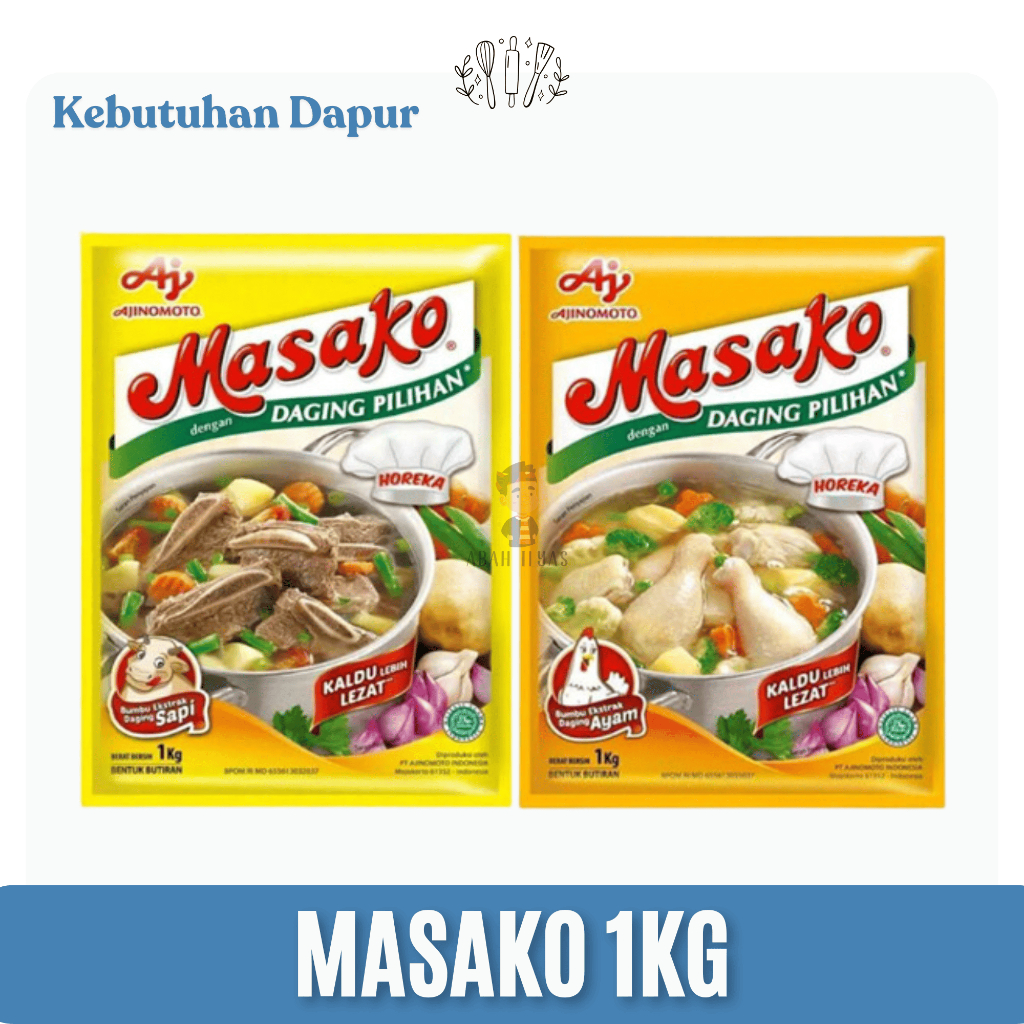 

Masako Ayam Sapi Penyedap Ajinomoto 1 KG Horeka