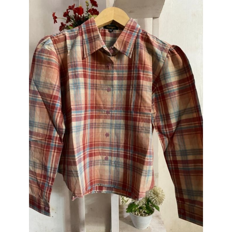 kemeja triset dan rok jeans ori