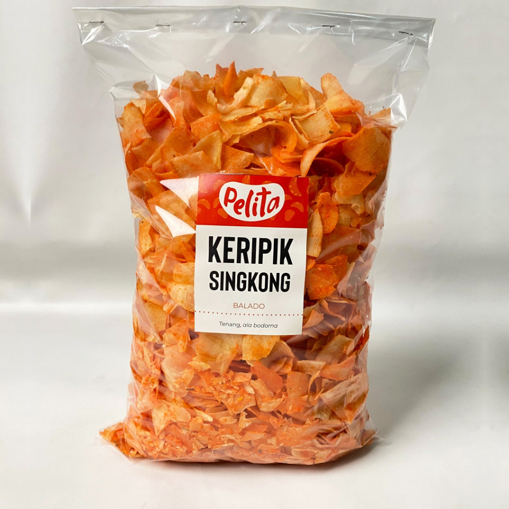 

Keripik Singkong Rasa Balado Renyah 1kg Pelita Snack