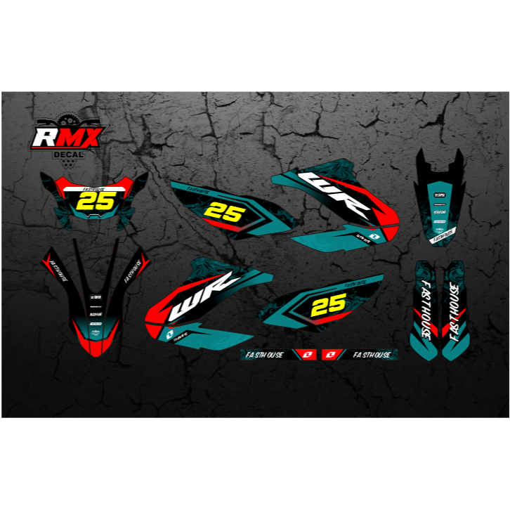 DECAL WR 155 R FULLBODY (014) DEKAL STIKER WR155 BIRU HITAM, MERAH, KUNING, HIJAU, BIRU TUA/MUDA, EM