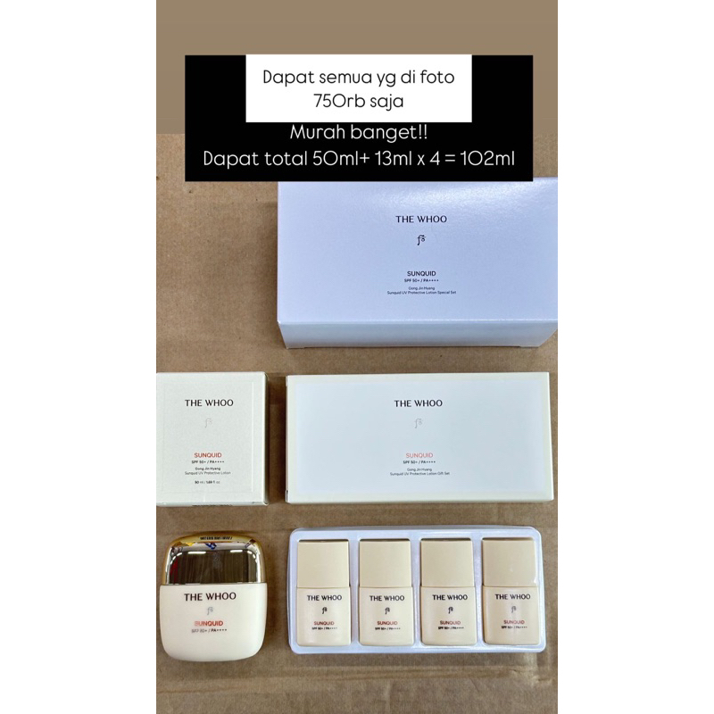 the history of whoo sunquid sunblock set