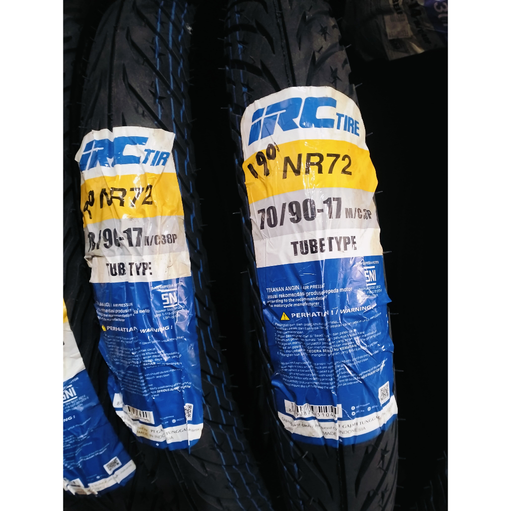 IRC NR72 70/90-17  - NR72 80/90-17 TUBE TYBE