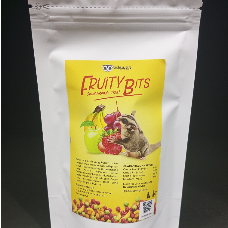 ADEWAP GLIDER Fruity Bits Pelet Buah Kering Makanan Sugar Glider