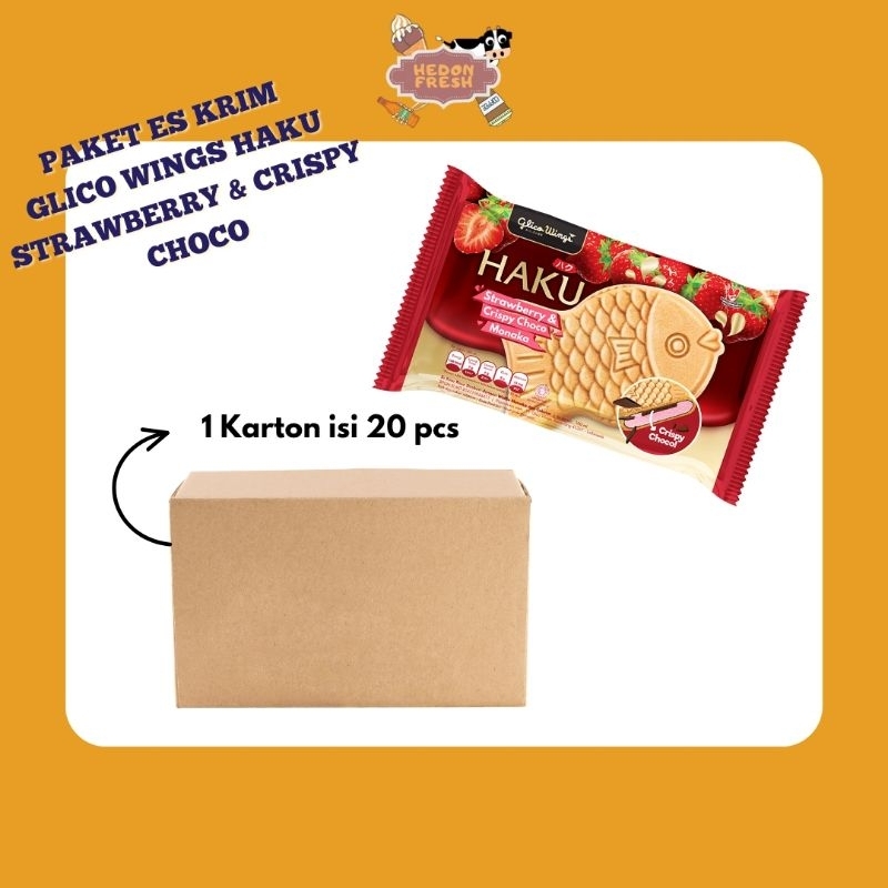

Paket Es Krim Glico Wings Haku Strawberry & Choco Crispy Monaka