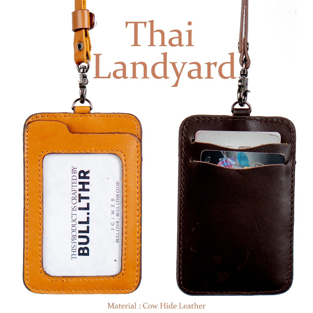 

Landyard Id Card Kulit Asli Thai by BULL.LTHR