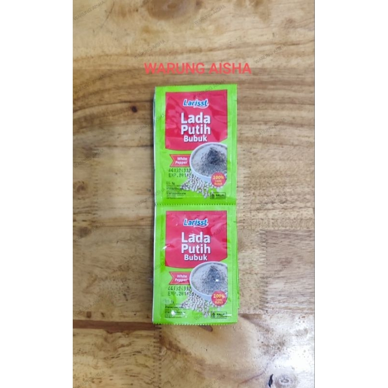

Bumbu Masak Lada Putih Bubuk Larisst 3 gr