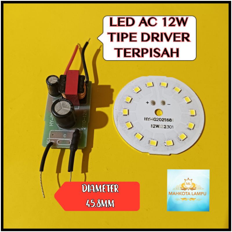 LED AC 12W TIPE DRIVER TERPISAH