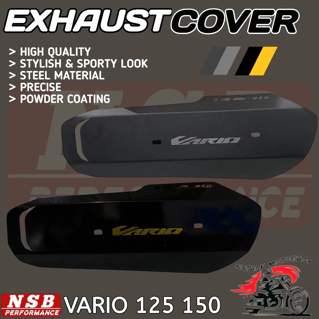 COVER PELINDUNG KNALPOT TUTUP COVER KNALPOT BESI ORIGINAL NSB RACING PNP VARIO 125 150 NMS55