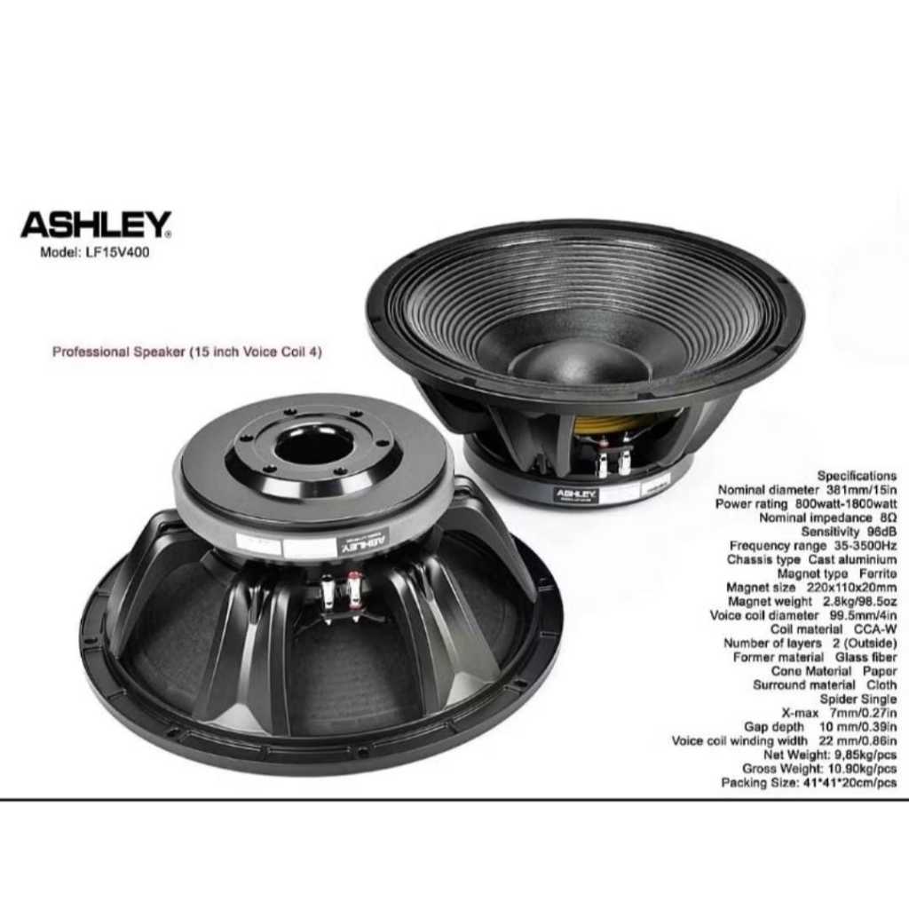SPEAKER ASHLEY 15INCH 15V400 ASHLEY LF15V400 ASHLEY 15 v400