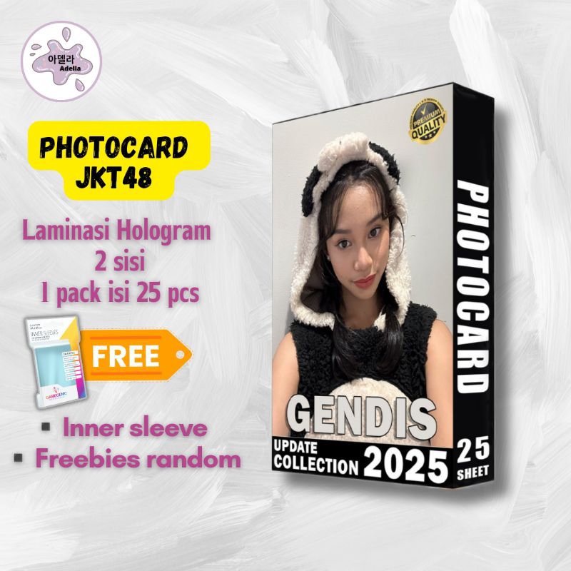 Photocard Jkt48 Gendis 2025 Hologram - 2 sisi - 1 Pack isi 25 Pcs