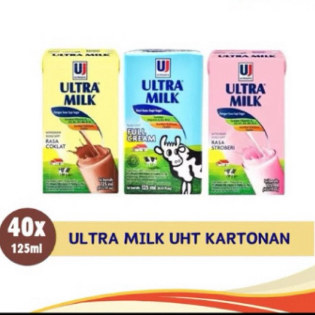 

Susu UHT Ultramilk Mini 125 ml isi 40 pcs CAMPUR VARIAN per karton Ultra Jaya