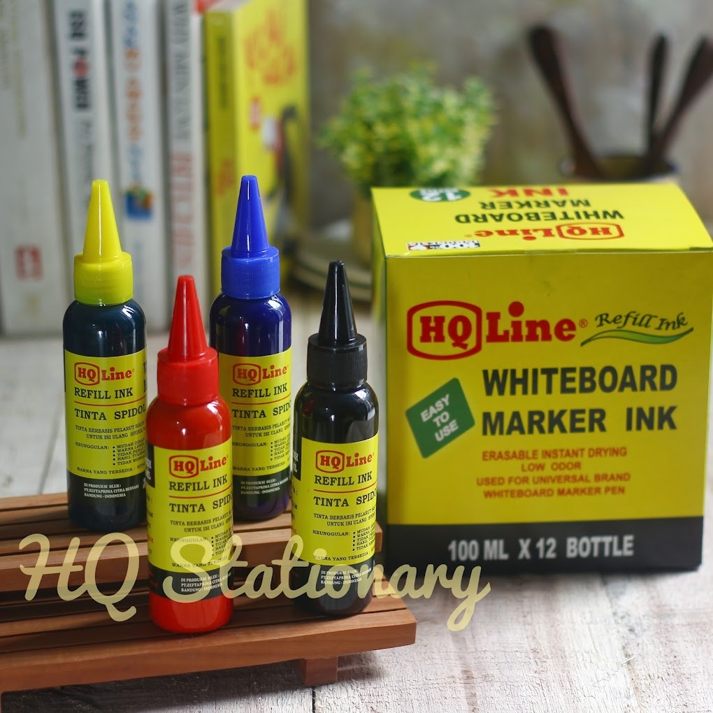 

mdn Tinta Isi Ulang Spidol White Board HQ Line 100 ml (BISA DIHAPUS)