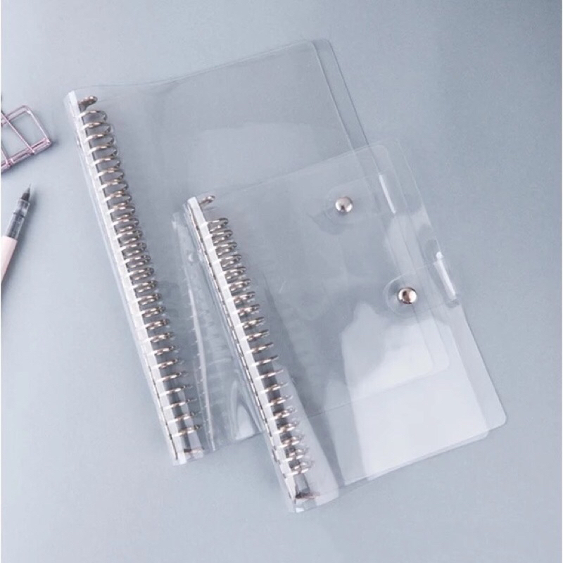 

[preloved] Binder PVC Transparan B5 26 lubang + ring/strip binder + loose leaf