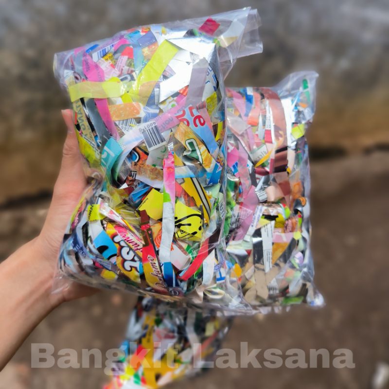 

Plastik Cacah Ecobrick berat 100 gram Plastik Potong