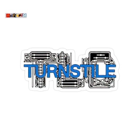 

sticker band Turnstile TLC logo diecut stiker hardcore