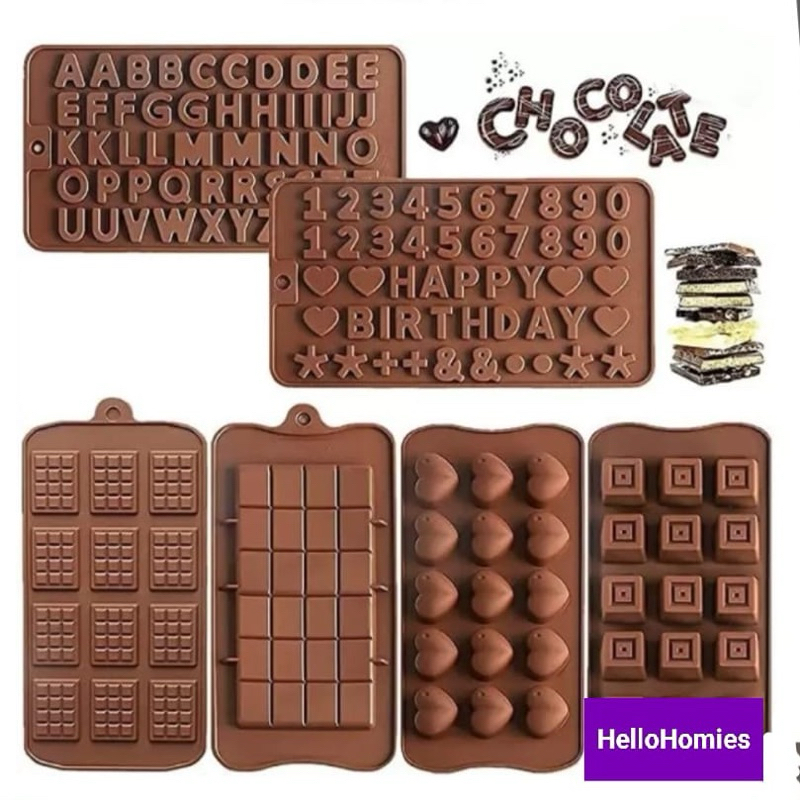 Cetakan Coklat Silikon Cetakan coklat Bar Cetakan Happy Birthday Cetakan Coklat dubai