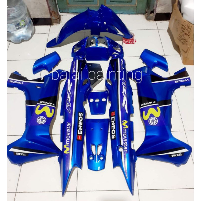 cover body halus full set fizr biru Movistar cover body halus full set YAMAHA F1ZR biru Movistar