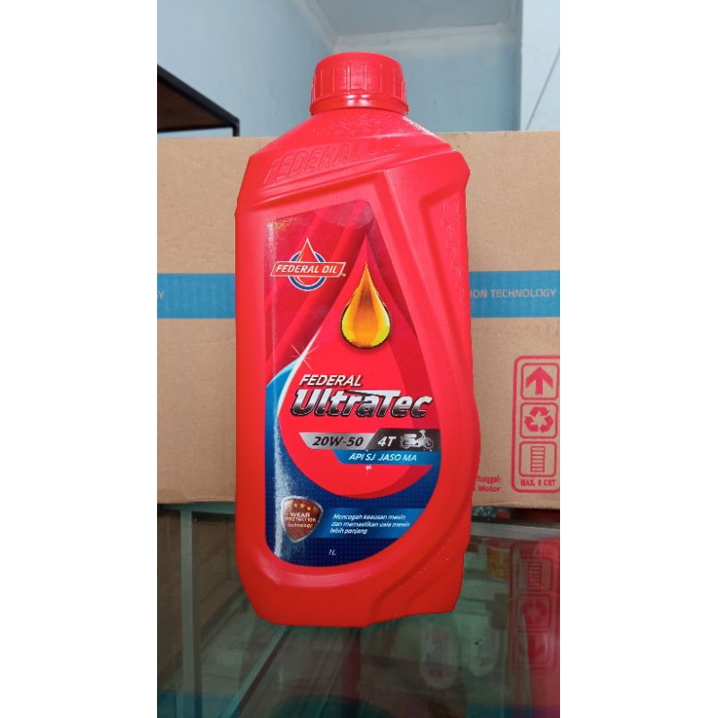 Oli Motor Federal Ultratec 1L 20W-50 Oli Motor Bebek