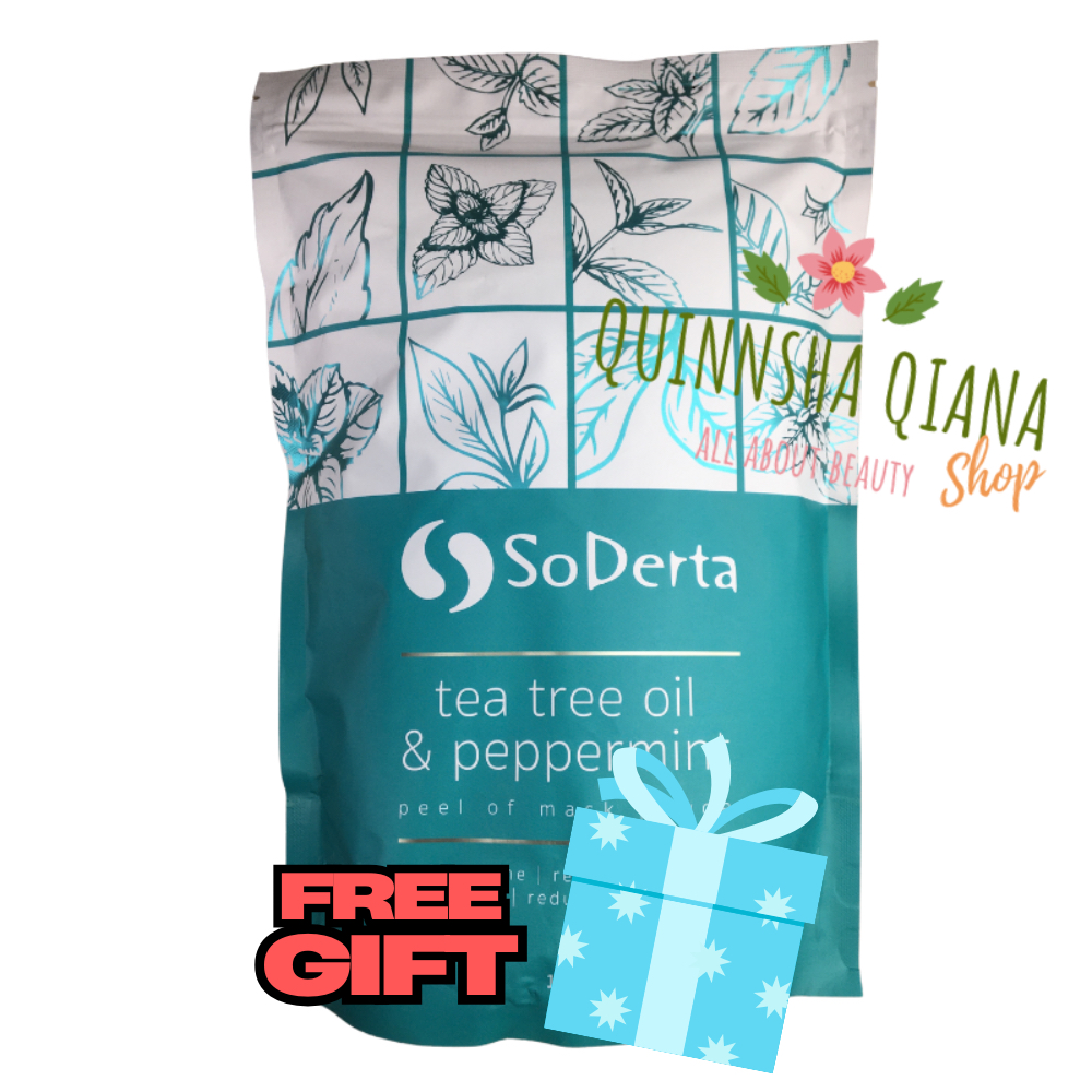 SODERTA TEA TREE OIL PEPPERMINT 1KG  Wajah Berjerawat Berminyak Masker Wajah Bubuk BPOM Kiloan Murah