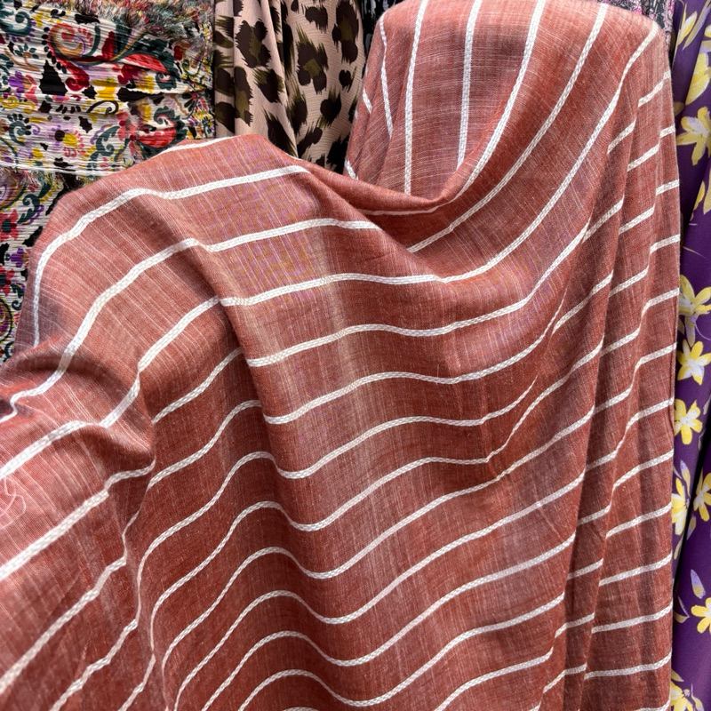 kain Silky Motif Premium - kain motif salur - kain motif garis - kain bahan katun silky premium - ka