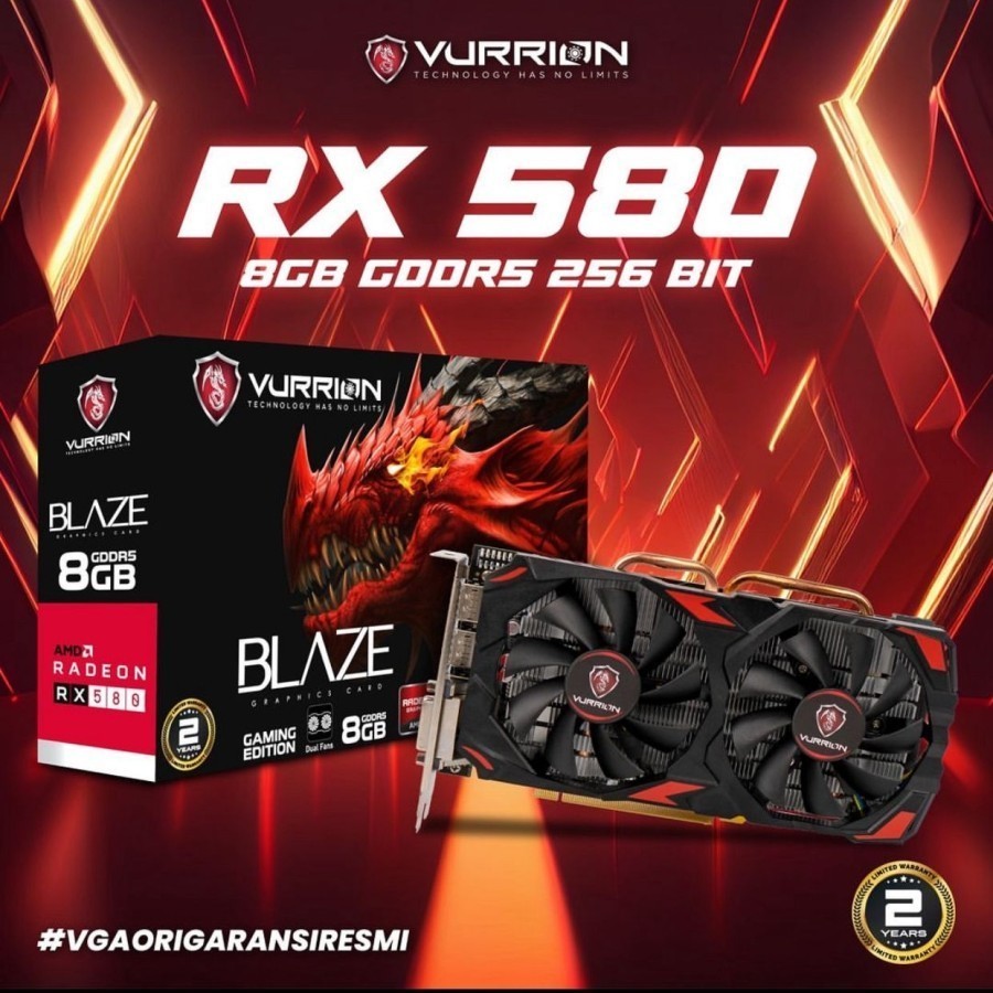 VURRION RX 580 8GB GDDR5 RADEON VGA / RX580