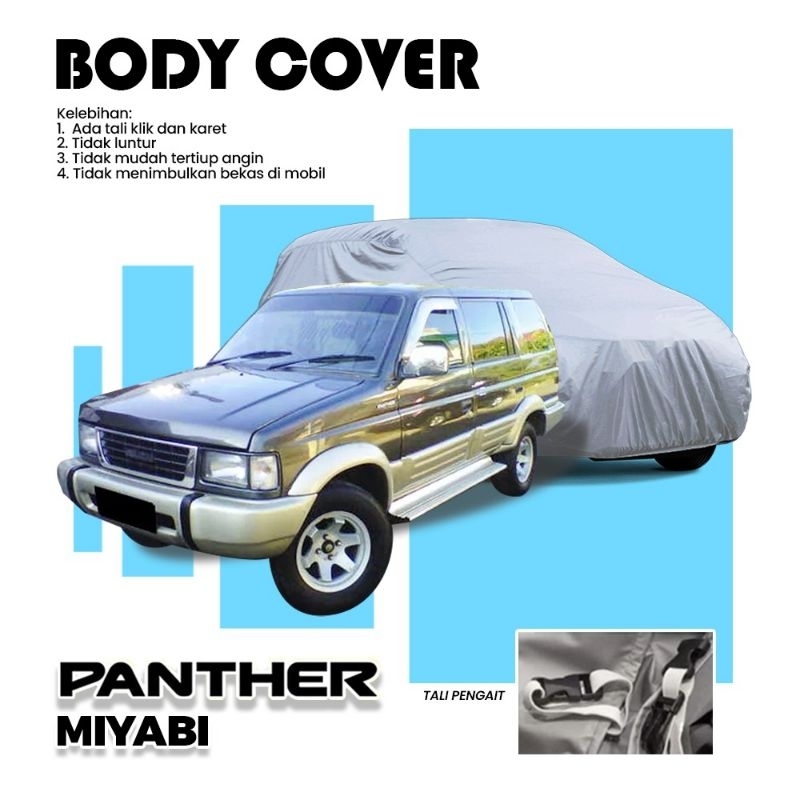 PANTHER MIYABI Body Car Cover Selimut Sarung Mobil + Tali Pengait Ke Velg
