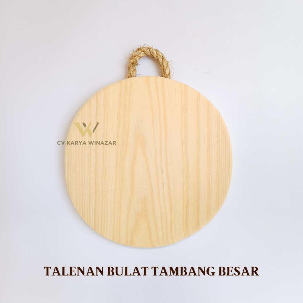 Queenra Winazar - Talenan Kayu Bulat Tambang Ukuran Besar Halus Tebal Kayu Pinus Talenan Bulat