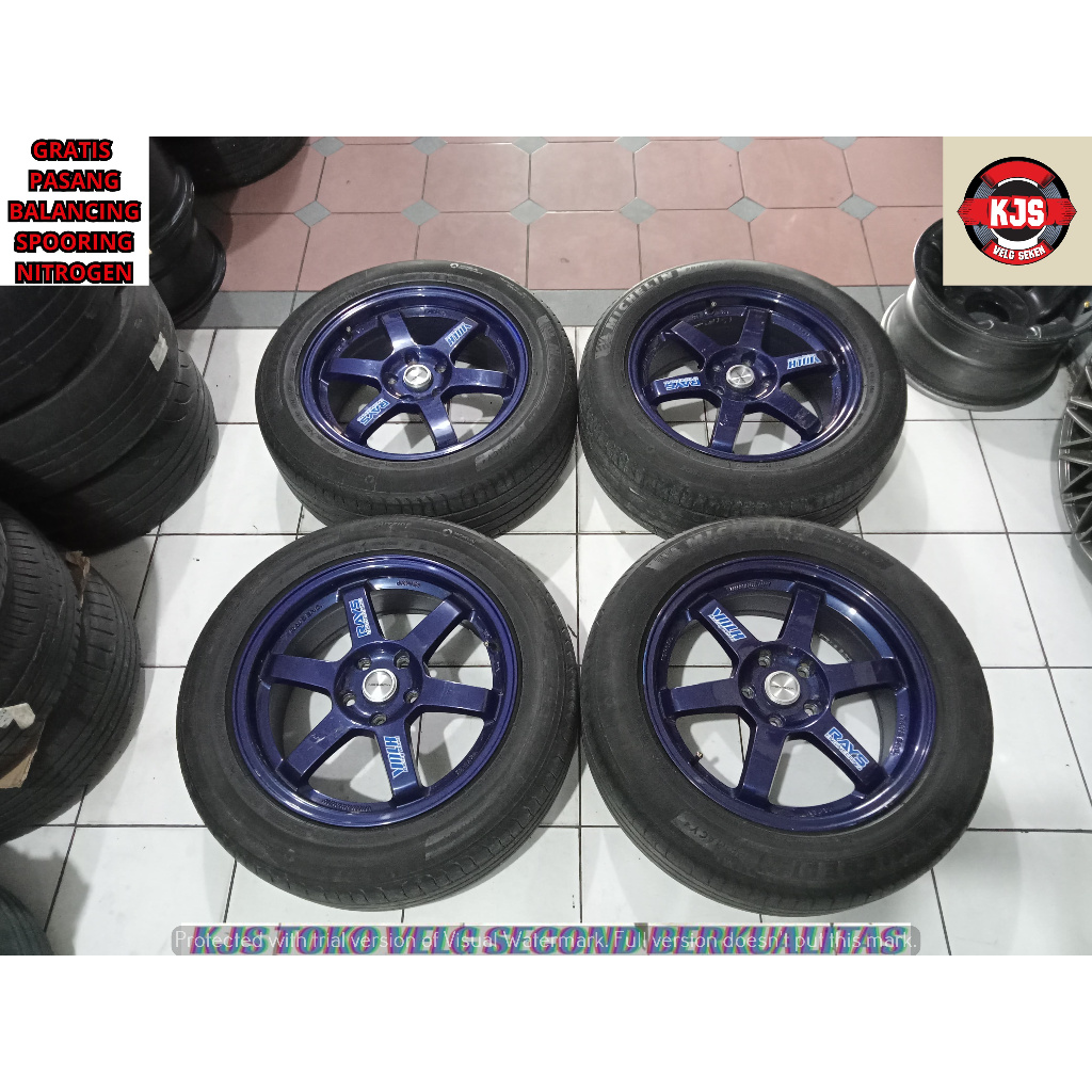 VELG RACING SECOND MODEL TE37 RING 17 + BAN PCD 5X114,3 COCOK BUAT MOBIL INNOVA RUSH TERIOS XPANDER 