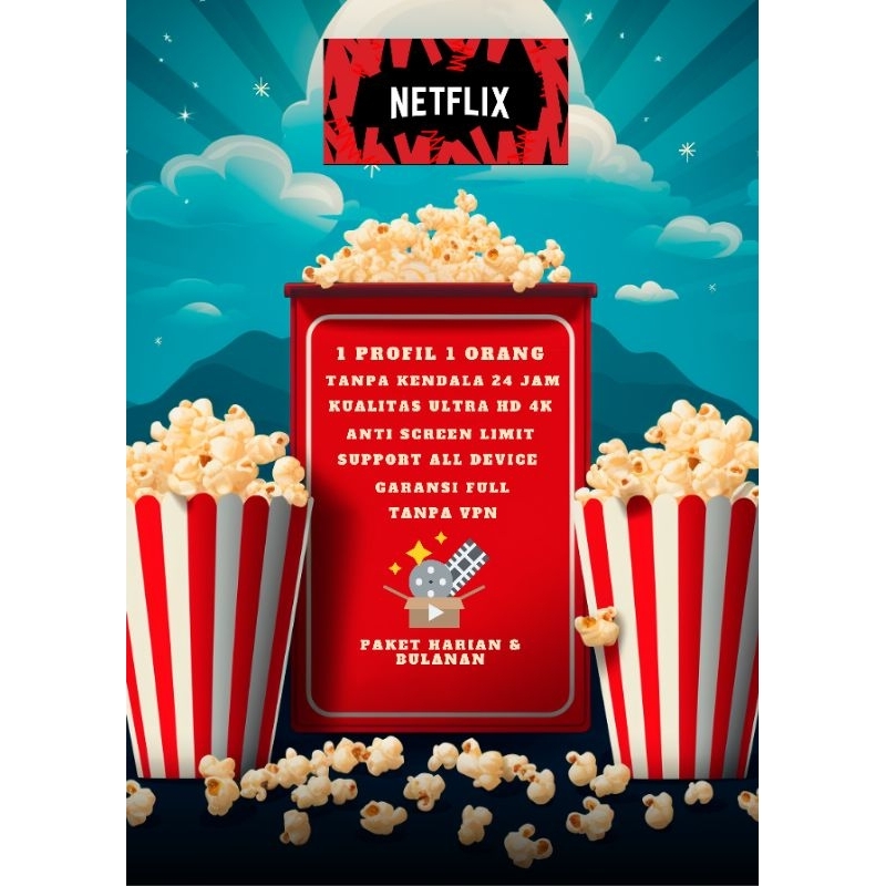 NETFLIX PAKET BERGARANSI BULANAN