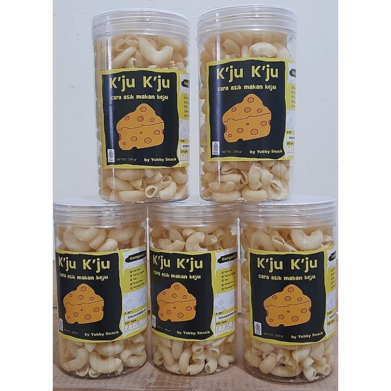 

Makaroni Keju cheddar non msg kemasan toples 250gr